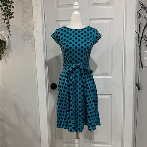 Polka Dot Cap Sleeve Dress